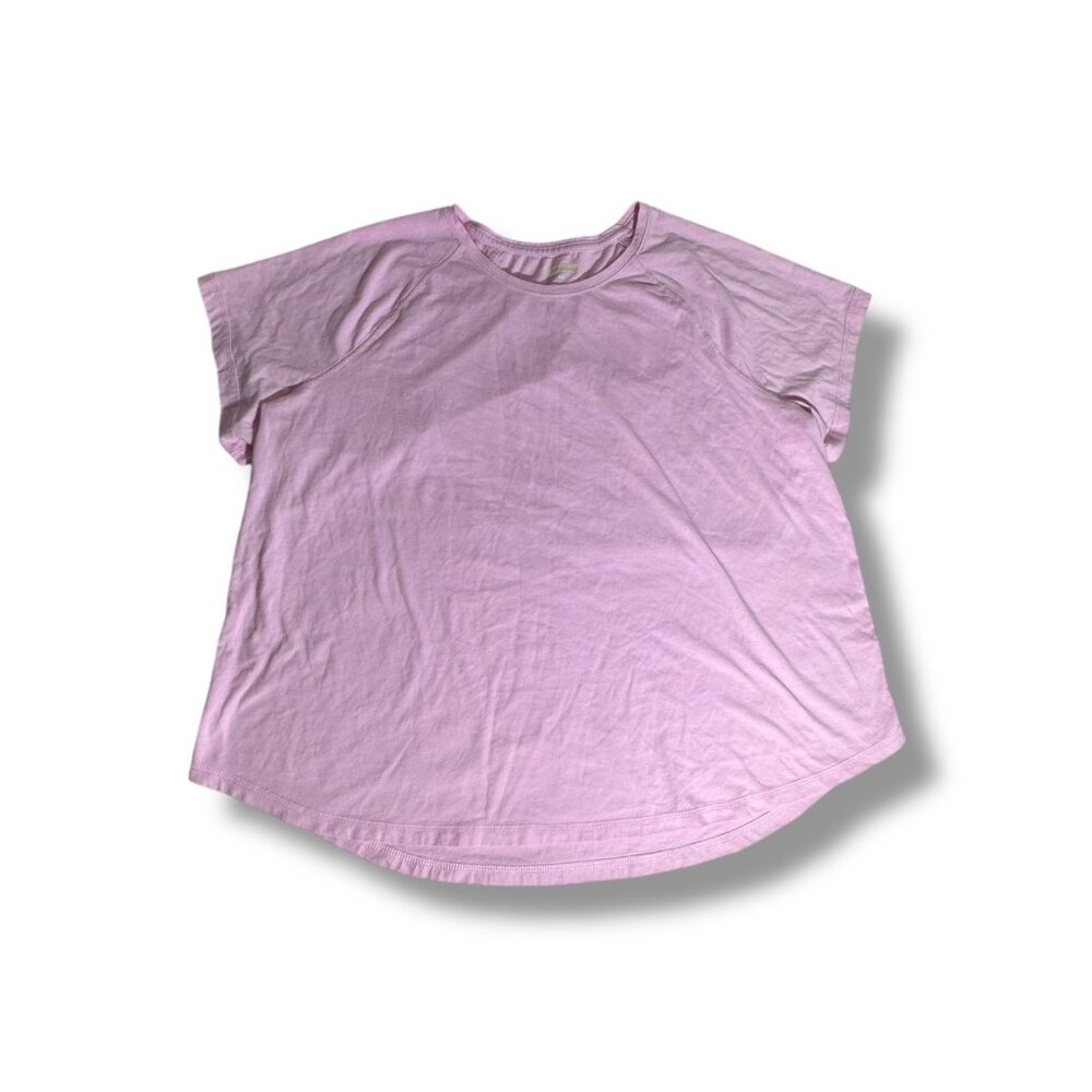 Tek Gear Essential Gear Womens Raglan Activewear T Shirt Plus Size 1X Light Pink